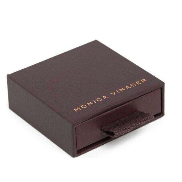 Monica Vinader Sterling Silver Siren Mini Kyanite‎ Nugget Huggie Earrings, NWT - Picture 6 of 16